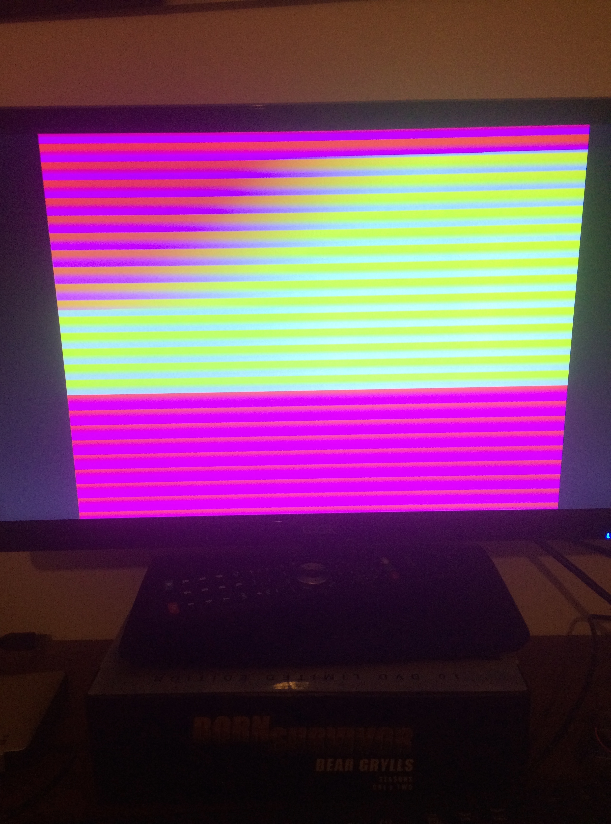 computer screen showing colours