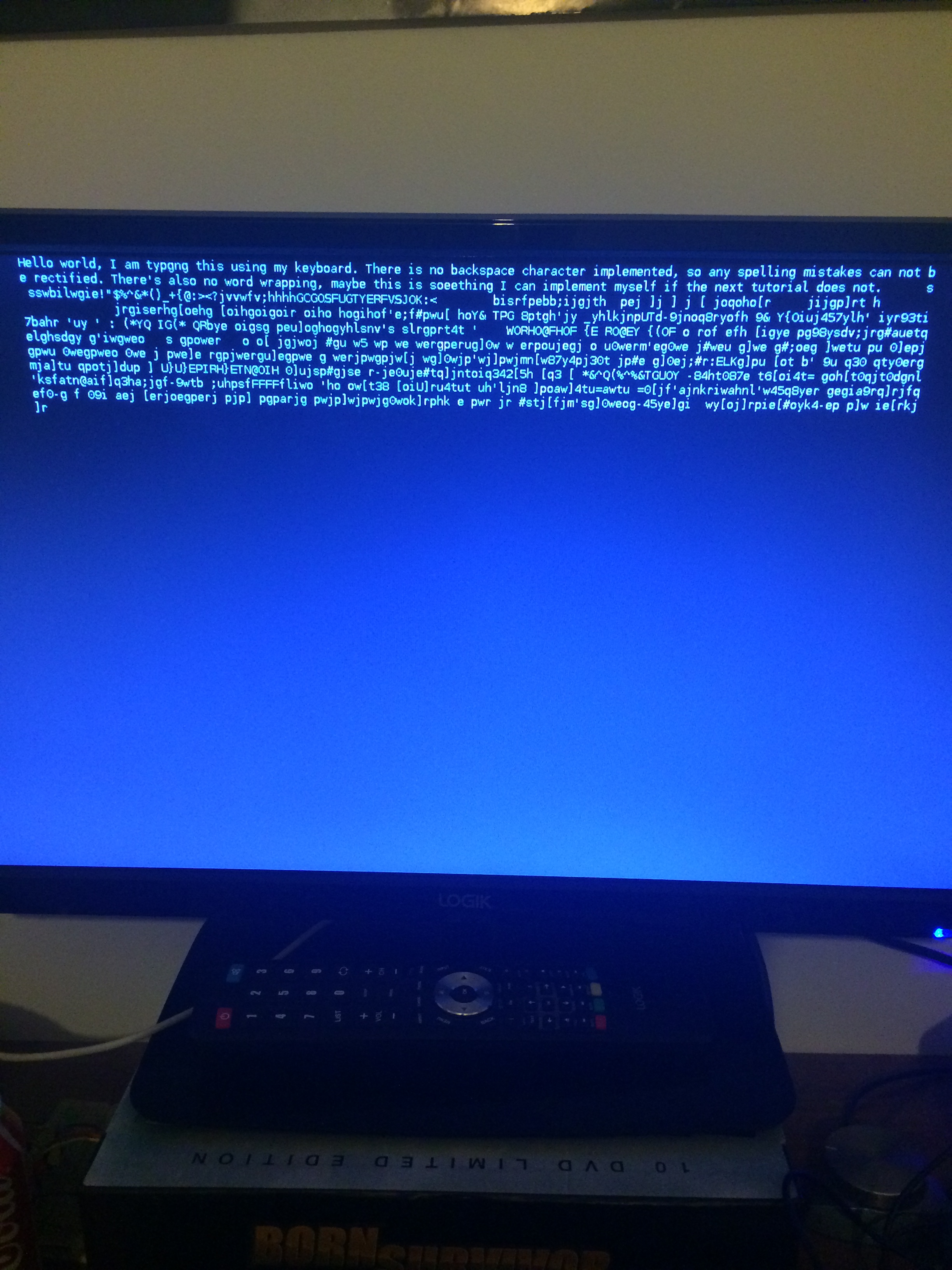 computer screen with text on it